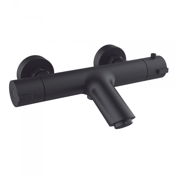 Badewannen Armatur Thermostat 3 Funktionen UP! Urban Schwarz Matt
