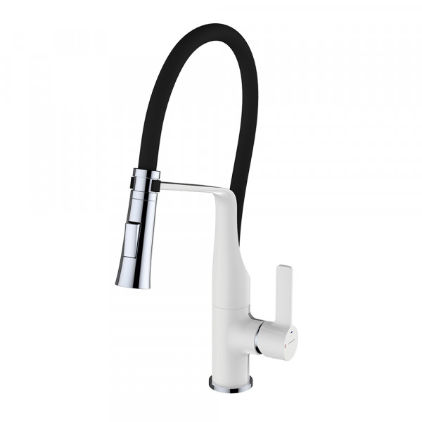 Grifo de cocina monomando 200mm 2 Funciones Chef 6 Blanco/Cromado EcoNature Cold Open