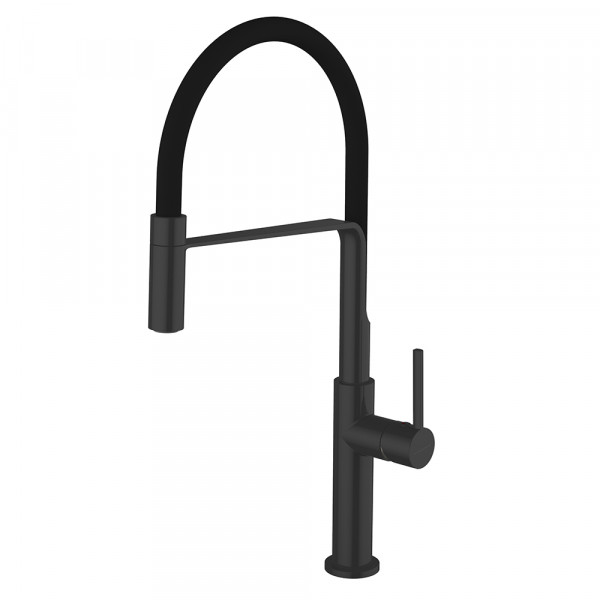 Grifo de cocina monomando 255mm Chef Slim Negro Mate Cold Open