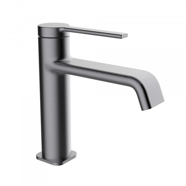Waschtischarmatur 105mm 6l/min Velvet I Gunmetal Gebuerstet Wasserfall