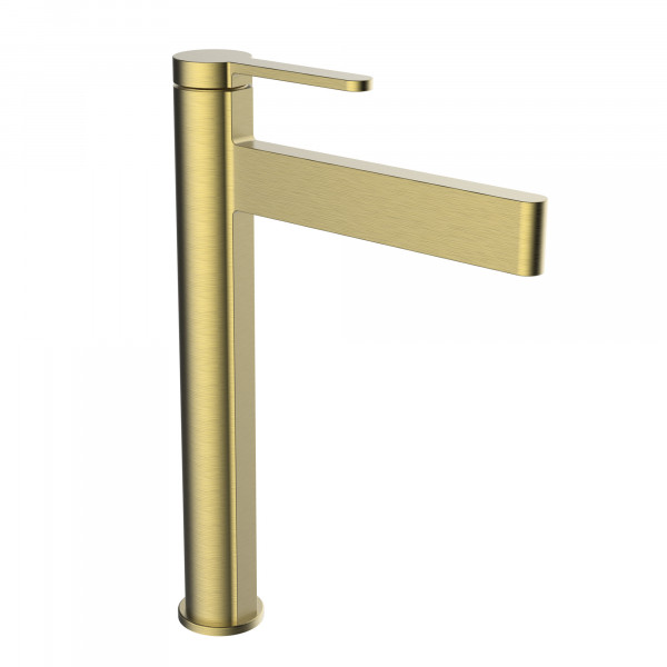 Waschtischarmatur 225mm 7l/min Velvet II Gold Gebuerstet Wasserfall