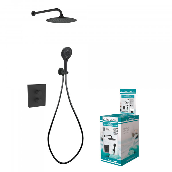 Duscharmatur Thermostat empotrar 2 vÃas 3 Funktionen UP! Urban Schwarz Matt Box