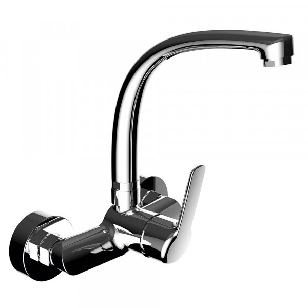 Grifo de cocina monomando mural con caño conformado N Panam Evo Elegance